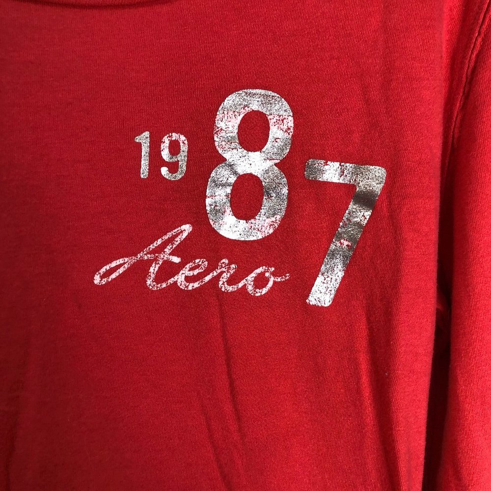 JR  Large Red Long Sleeve T-shirt